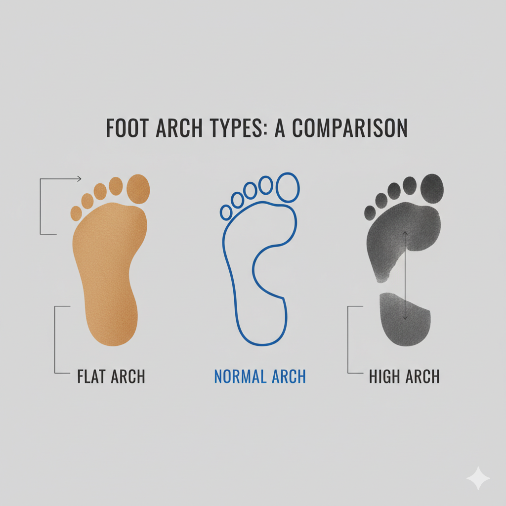 side-by-side comparison of three footprints