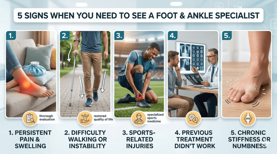 5 Signs When You Need to See a Foot & Ankle Specialist